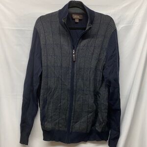 Tasso Elba Full Zip Knit Cardigan Sweater Sz L